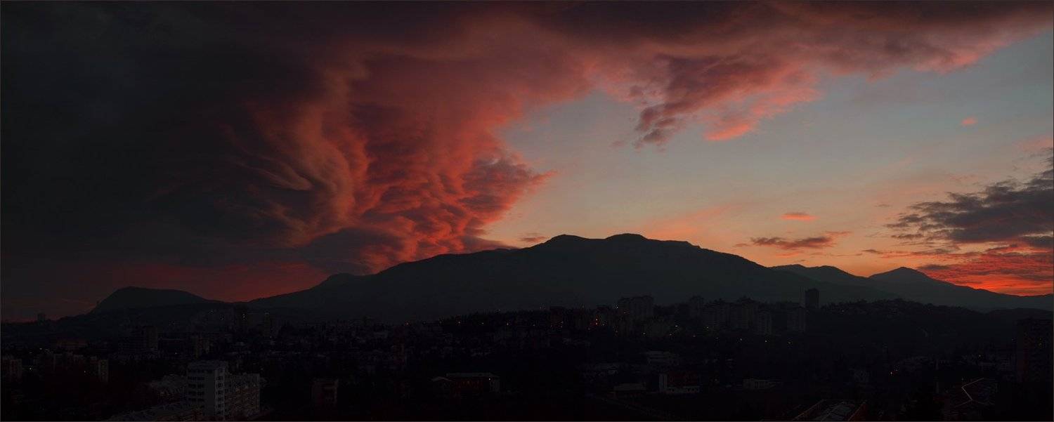 Закат в Крыму накануне референдума. Автор: Владимир Метцгер закат, крым, Владимир Метцгер