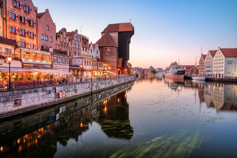 architecture, blue, bluehour, city, cityscape, dusk, fotografia, gdańsk, landscape, lanterns, nikon, outdoors, photography, poland, polska, promenade, reflection, river, ships, tamron, water, d750, motława, tullusion, nisi, nisinaturalnights, docks Succession of Lightsphoto preview