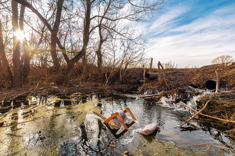 тамбов, стул, пруд, река  фото превью