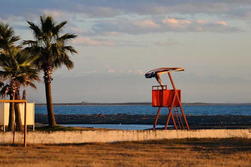 seaside, sunset, palm, colors, red, green, blue, yellow, canon, photography, love, landscape, georgia, anaklia, travel, Seasidephoto preview