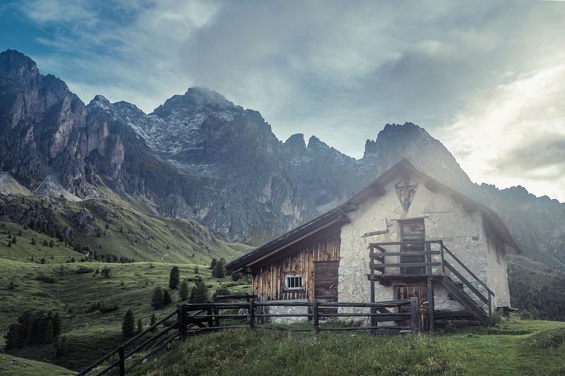 доломиты, горы, туман, небо, голубизна, природа, облака  Доломитовое утро...photo preview