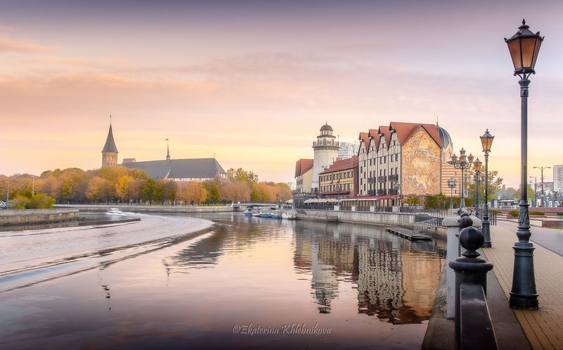 город, калининград, кенигсберг, утро, рассвет, пейзаж, река, вода Калининградское утро..photo preview