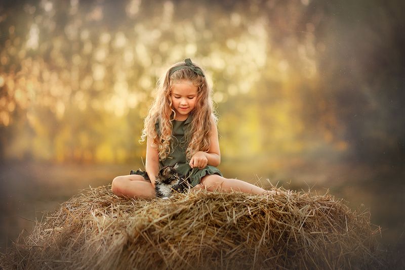 лето, природа, дети, девочка photo preview