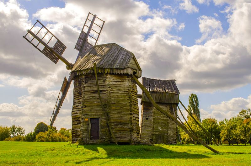 ветряки, мельница, ретро, винтаж, архитектура, деревянное Ветрякиphoto preview