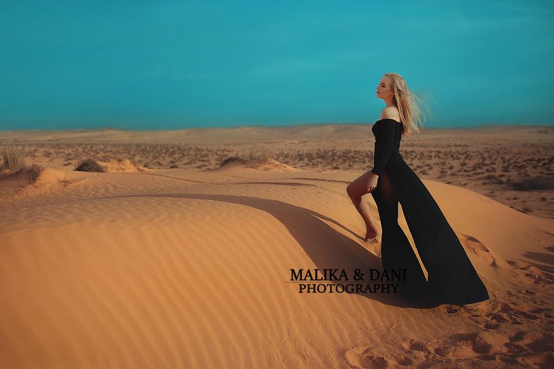 #desert #art #israel #dunes #summer #photographer #girls #dress #black #Beauty In Nature #Day Нежность пустыни photo preview