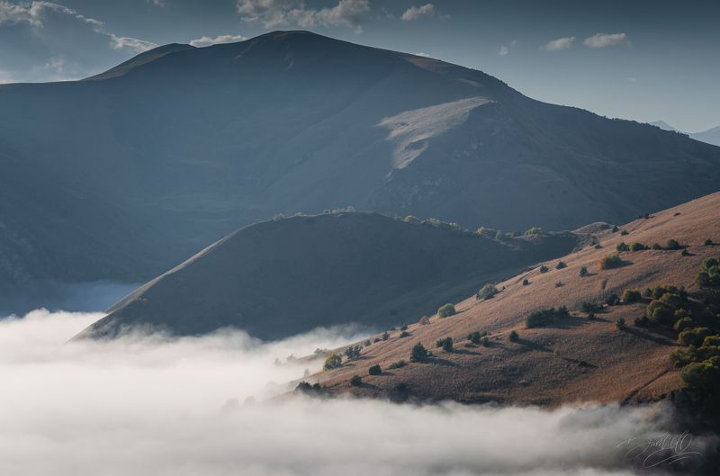 ландшафт, горы, облака, лес, холмы, пейзаж, день Краски Осени.photo preview