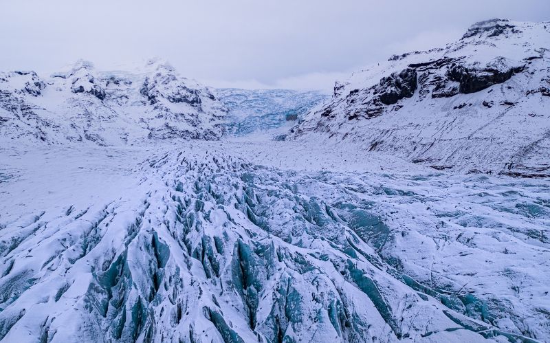 аэрофотосъёмка,пейзаж,svinafell,vatnajökull .........photo preview