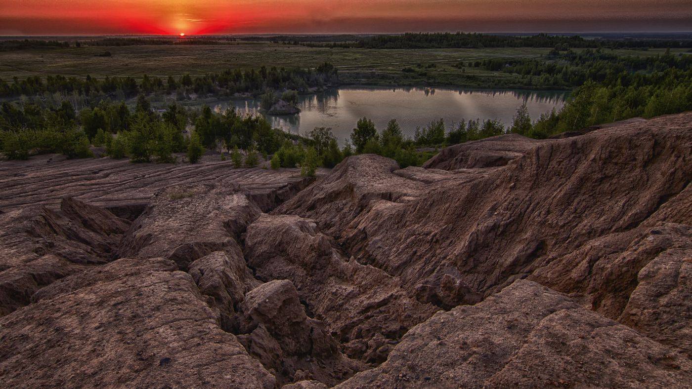 закат,озеро., Анатолий Салтыков