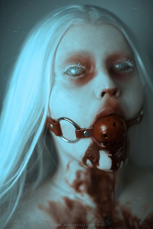 white, dark, horror, blood,  К р а с н о еphoto preview