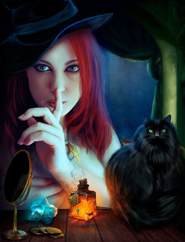 девушка,колдунья,фэнтези Ведьмочкаphoto preview