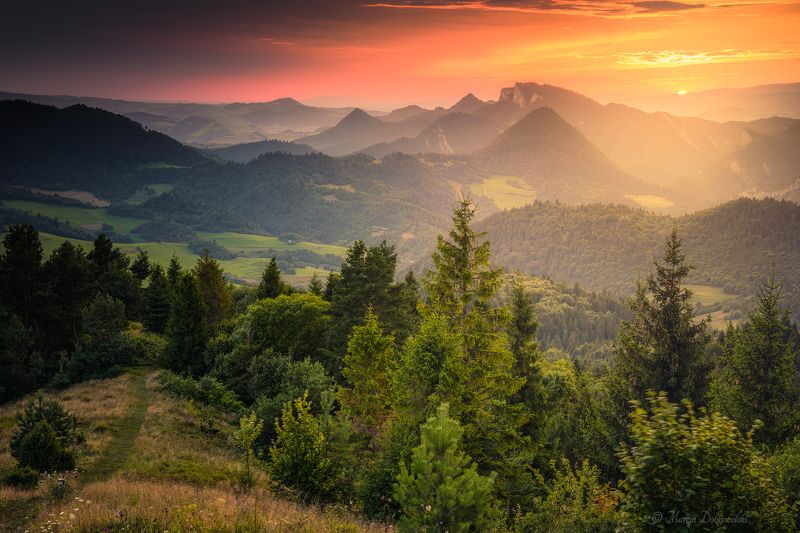 poland, polska, landscape, mountainscape, carpathians, karpaty, pieniny, trzy korony, sokolica, wysoki wierch, lubań, no people, mountains, nature, golden hour, sunset, outdoors, trees, nikon, tullusion The Last Flashphoto preview