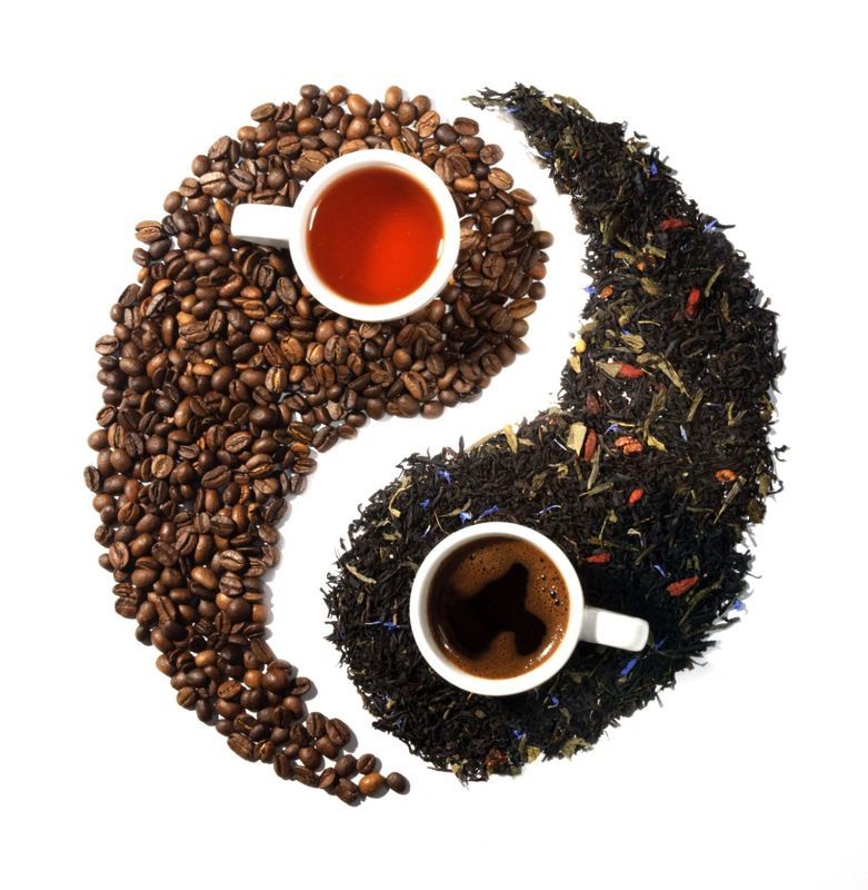 чай, кофе, символ, абстракция Инь Яньphoto preview