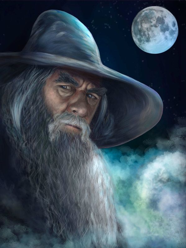 старик,дед,рисунок,ночь,луна Старикphoto preview
