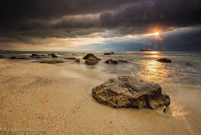 Blacksea, Bulgaria, Clouds, Cloudscape, Colorful, Dramatic, Dynamic, Landscape, Lee Hart Grad ND 0.9, Lee ND 1.2, Lit by sunlights, Rays, Sand, Sea, Seascape, Shells, Sky, Stones, Storm, Sun, Sunrise, Varna, Water, Waterscape, Waves After the stormphoto preview
