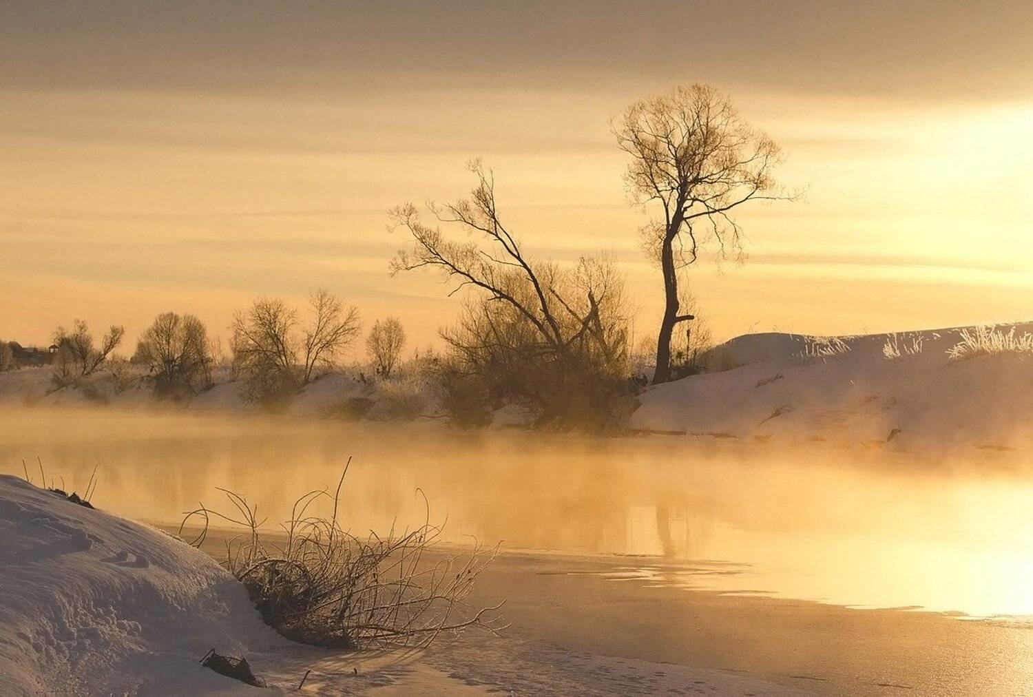 Золотая речка. Автор: Михаил Агеев якшино, утро, рассвет, речка, упа, Михаил Агеев