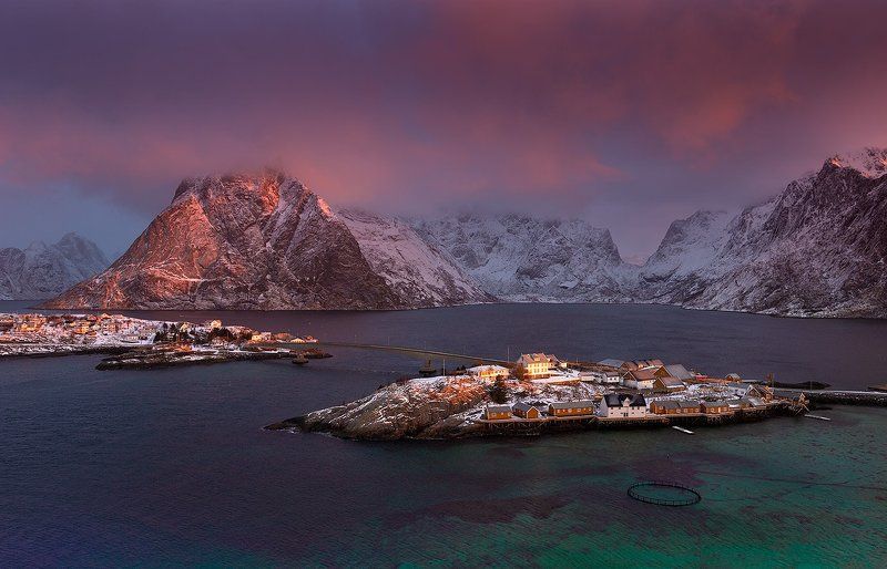 Лофотены, Норвегия, Рейне Восход в Рейне ( Лофотены)photo preview