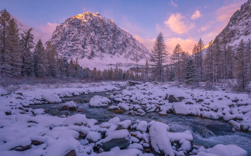 алтай,горы,актру пришла зимаphoto preview