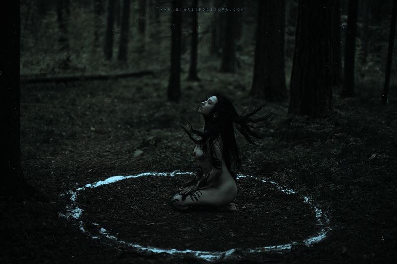 dark, art, portrait, horror, girl, witch, nude В р е м я   в е д ь м photo preview