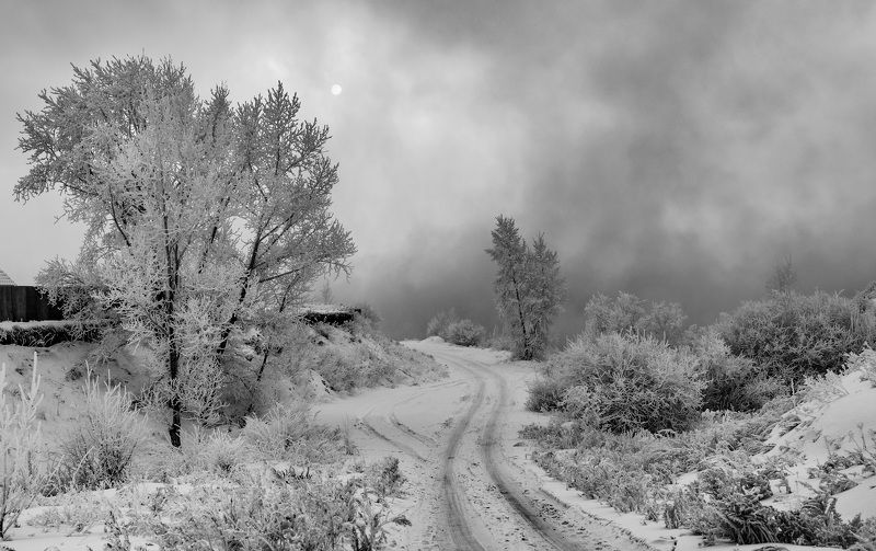 Морозный день у реки.photo preview