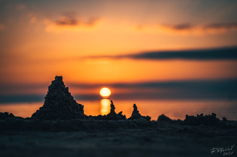 sunset, sunset, arange, time, jurmala sunset time sea coastphoto preview