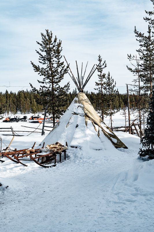shelter; culture; ice; season; polar urals; ethnography; dog; scenery; mountain; rural; animal; grass; siberia; people; wilderness; sky; outdoor; landscape; travel; region; circle; nenet; outdoors; traditional; tundra; peninsula; camp; nomad; choom; nothe national housing for people living in the Northphoto preview