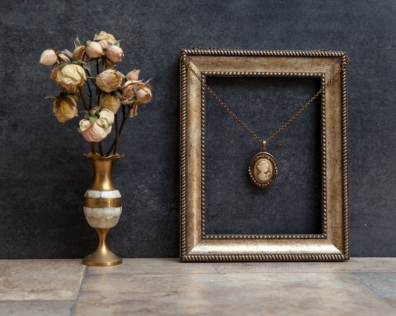 винтаж, рамка, розы, кулон Винтажphoto preview