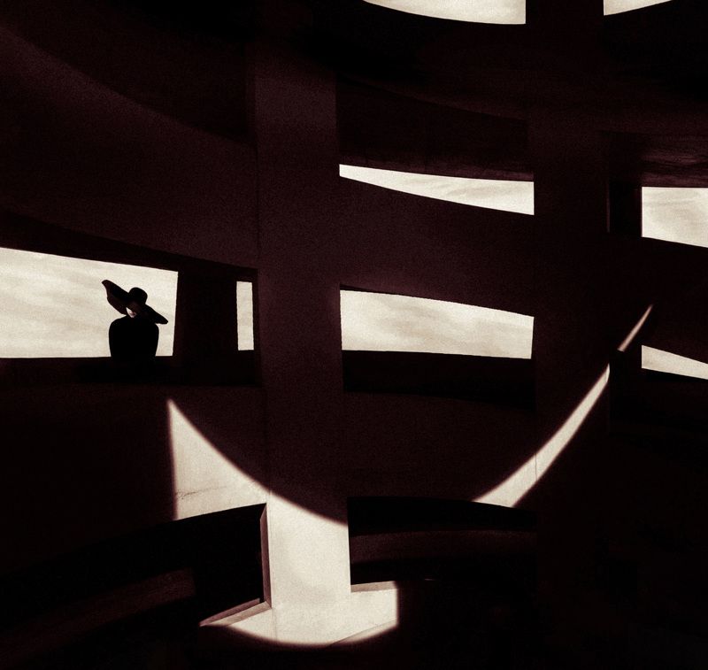 девушка,архитектура,тень,свет,шляпа Багровая дамаphoto preview