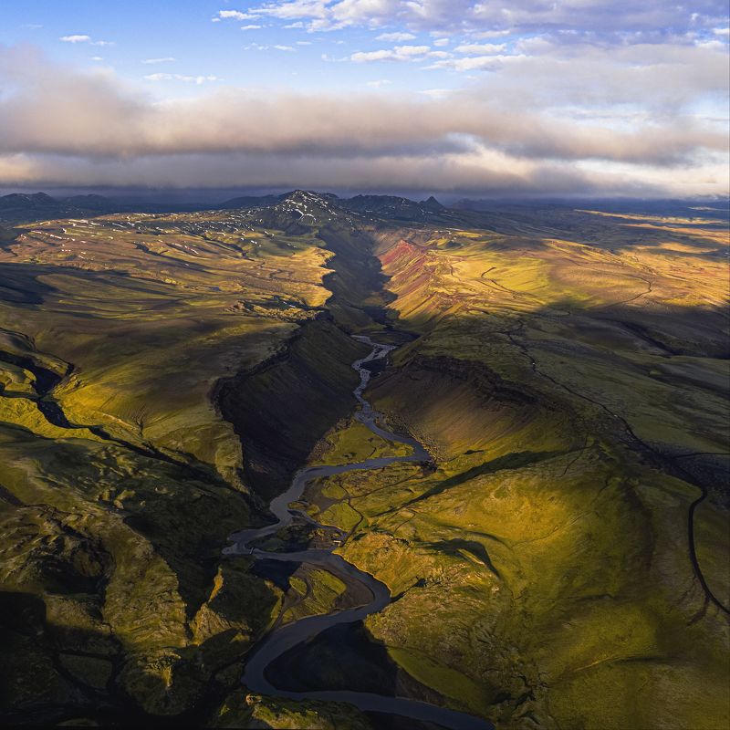 аэрофотосъёмка,пейзаж,река,eldgjá Eldgjáphoto preview