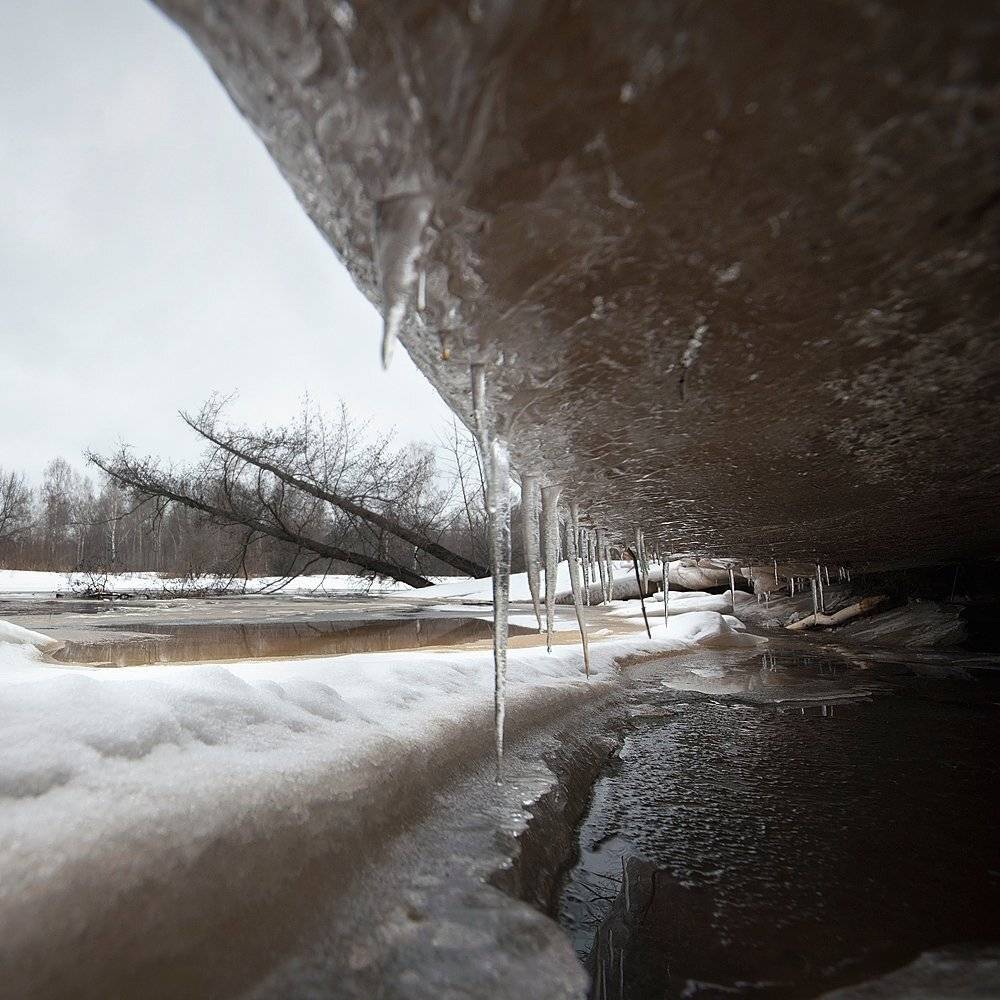 лёд, сосульки, снег, река, мещёра, рязанская область, Валерий Пешков