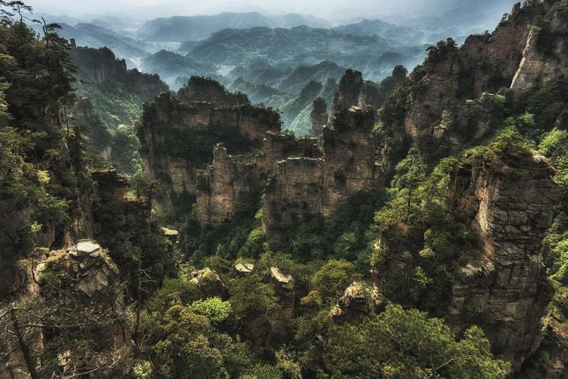 Китай, Чжанцзяцзе Ряды стенphoto preview