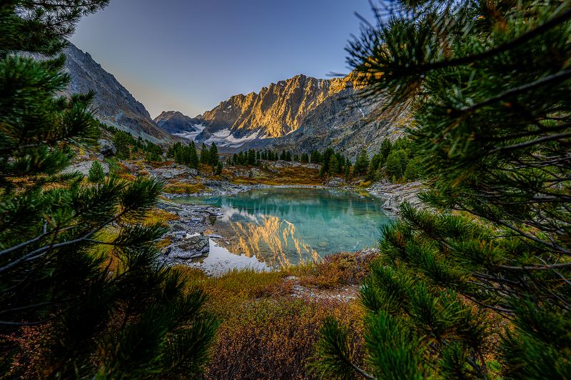 куйгук, алтай, утро, горы Куйгук.photo preview