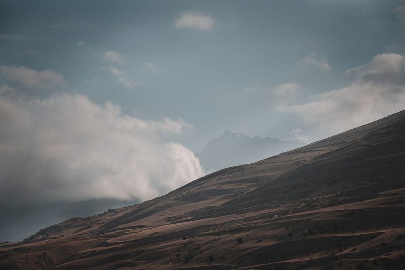 mountain, nature, clouds, landscape, travel, kavkaz, ossetia, горы, природа, кавказ, осетия, равнина, холмы, путешествия, облака Летний день.photo preview