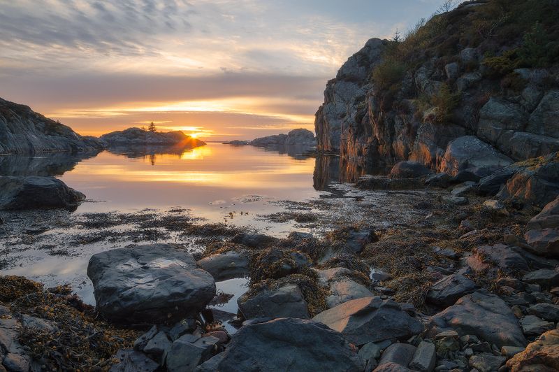 sea West coast sunsetphoto preview