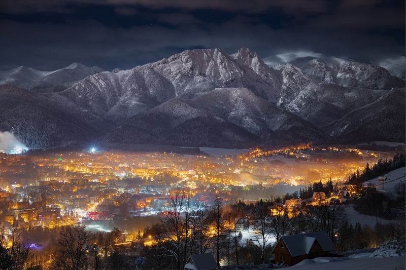 mountains, winter, poland, night Winter in the Mountainsphoto preview