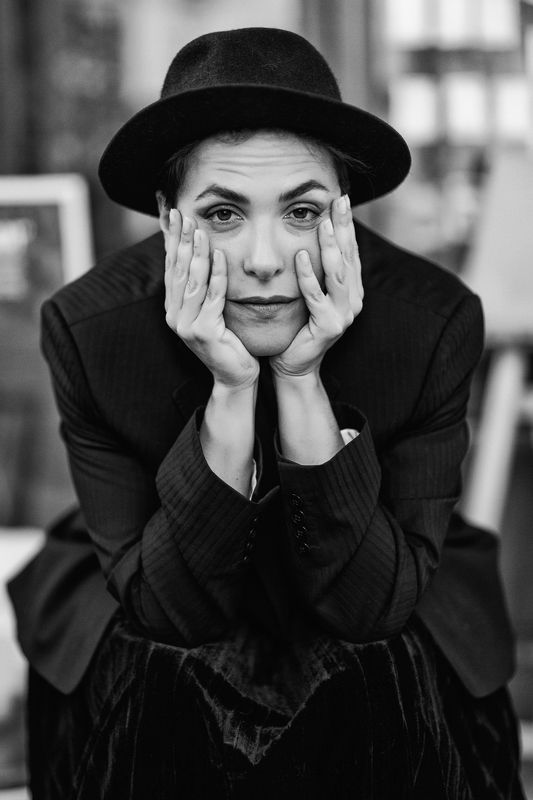 портрет, женский портрет, монохром, чб, шляпа, черно-белое, portrait, portrature, woman portrait, monoichrome, people, hat, bnw, black and white ***photo preview