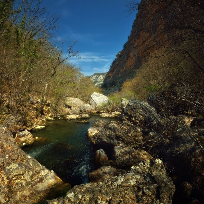 крым, река, горы, лето Квадратphoto preview