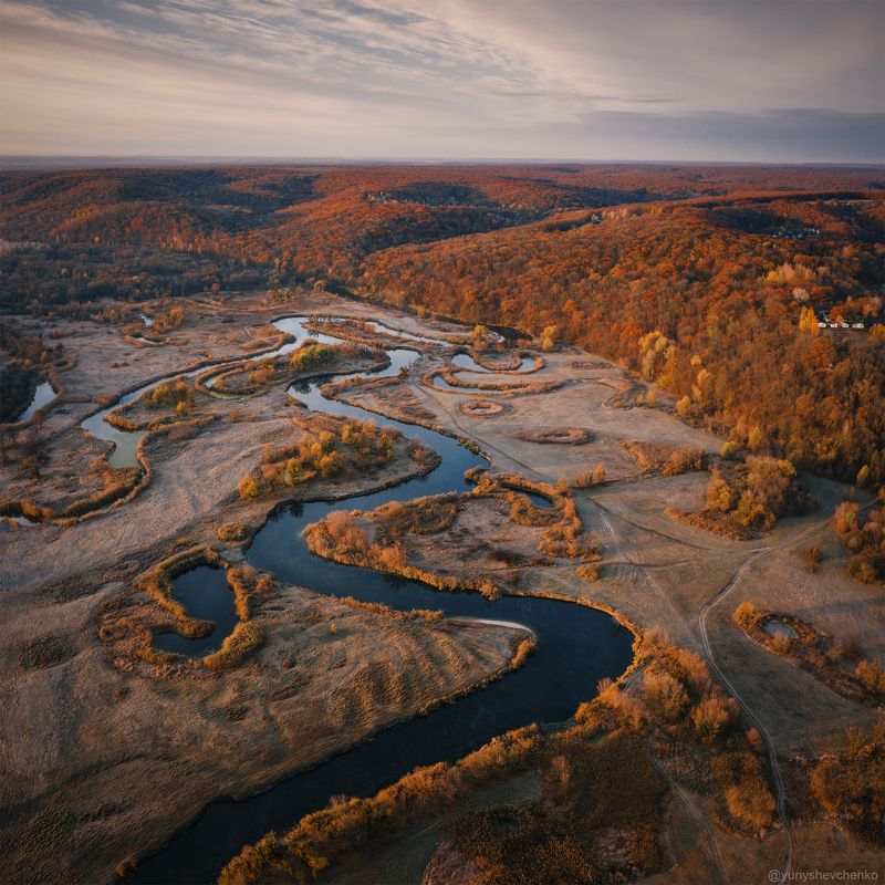 харьков, харьковская область, змиев, змиевской район, река, осень Змиевской край.photo preview