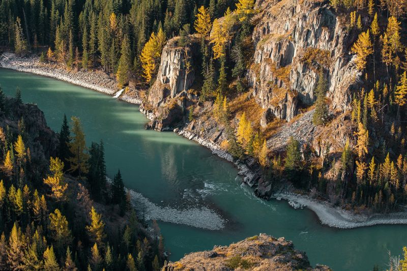 алтай,горы,аргут,осень скалистые берега Аргутphoto preview