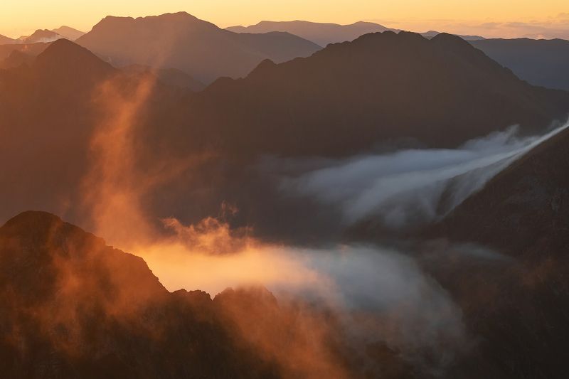 # mountains #fog #misty #morning #sunrise #romania #ridge #light #landscape #travel  Morning Gloryphoto preview