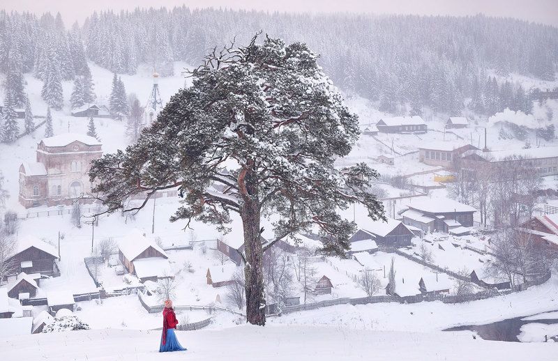 пермский край, кын, пейзаж Зимний Кынphoto preview