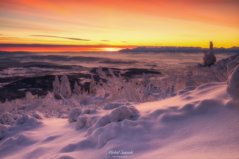 #poland #pentax #benro #lightroom #nikcollection #nature #sunrise #mountains #sky #fog #foggy #morning #pix Winter morning...photo preview