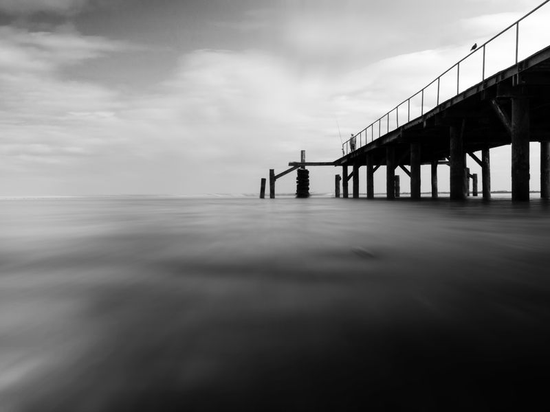 black & white Fishermanphoto preview