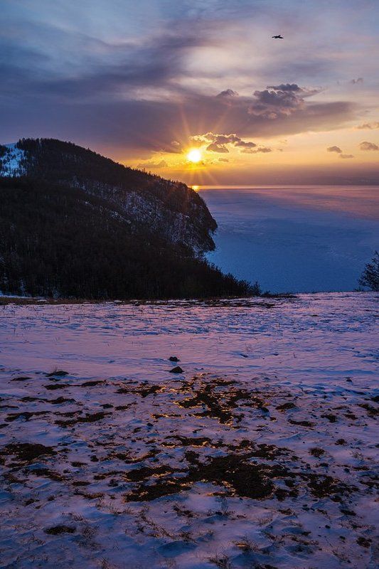 Байкал, Вечер, Закат, Зима, Ольхон, Солнце пруд Ольхонские вечера...photo preview