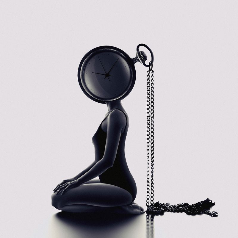 SILHOUETTE,WOMAN,DARK,LIGHT,WOMANBODY,FINEART,CONCEPTUAL,MINIMALISM,PHOTOMANIPULATION,PORTRAIT,ELEGANT,TIME,WATCH, FEMALE Silhouette of Timephoto preview