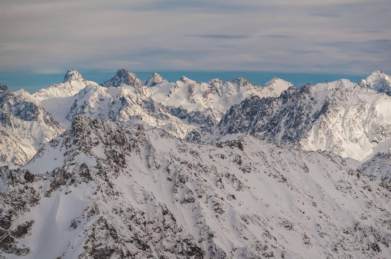 elbrus landscape mountains range nature caucasus plateau winter snow glacier, Бугримов Егор
