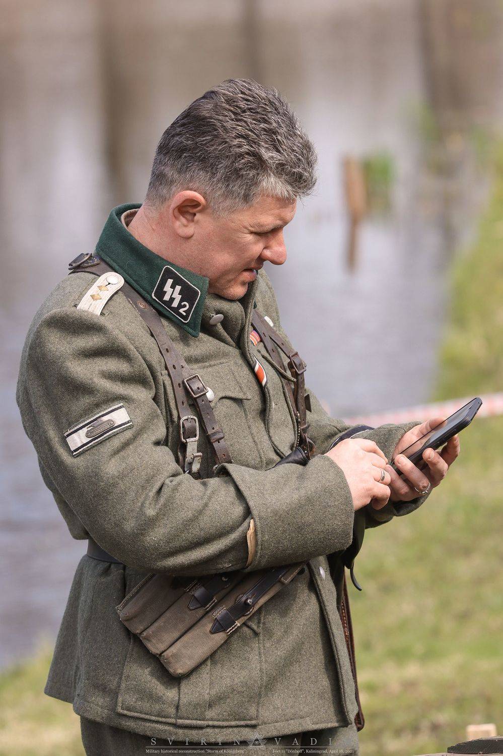 офицер, китель, погоны, 1945, военно - историческая, реконструкция, штурм, кёнигсберг, форт, 11,  дёнхофф, россия, калининград, германия, восточная пруссия, 18 апреля, 2021, история, представление, армия, вторая мировая война,одежда, Vadim Svirin