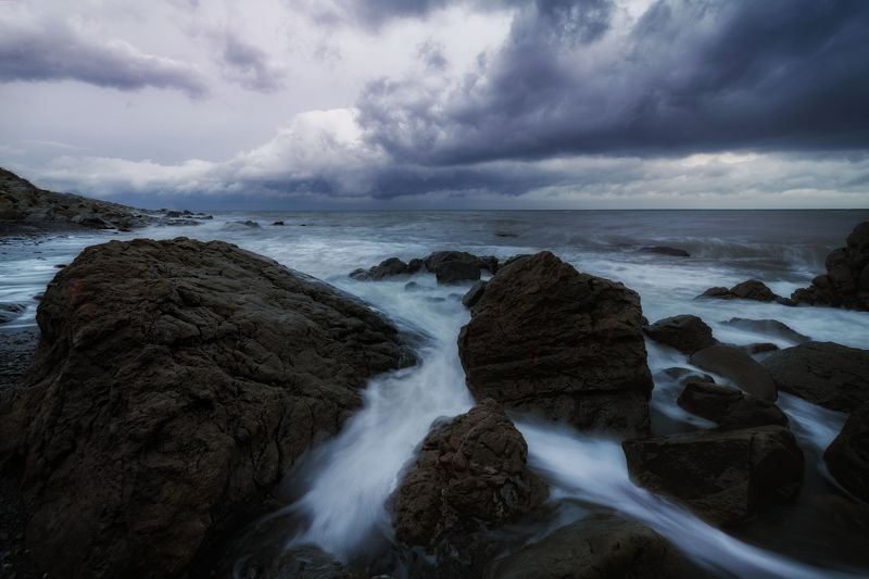 пейзаж, горы, море, крым природа россии, шторм Море штормитphoto preview