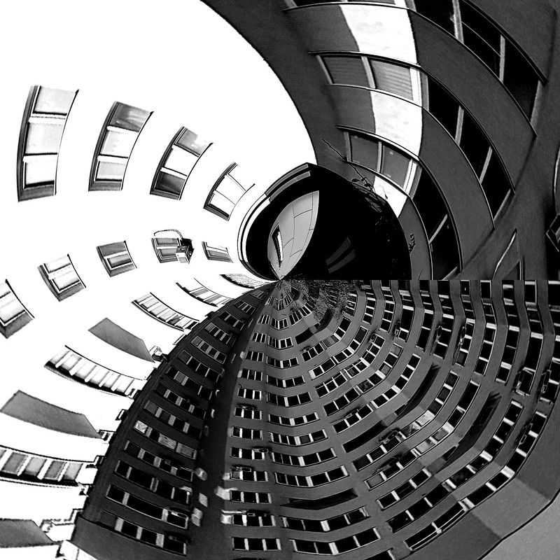 здания, сооружения, фотография ч/б, абстракция, Whirled 2photo preview