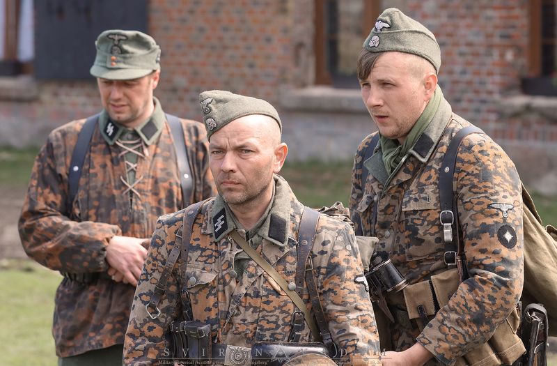 Офицер, 1945, Военно-историческая, реконструкция, Штурм, Кёнигсберг, Форт, 11,  Дёнхофф, Россия, Калининград, Германия, Восточная Пруссия, 18 апреля, 2021, история, представление, армия, вторая мировая война,одежда, Officer, 1945, Military-historical, rec «Абвер»photo preview