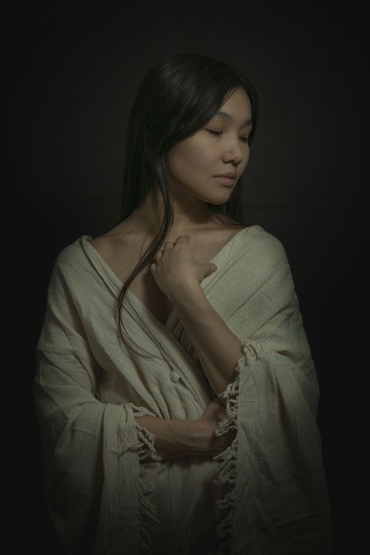 вишнёвые цветы сквозь туманphoto preview